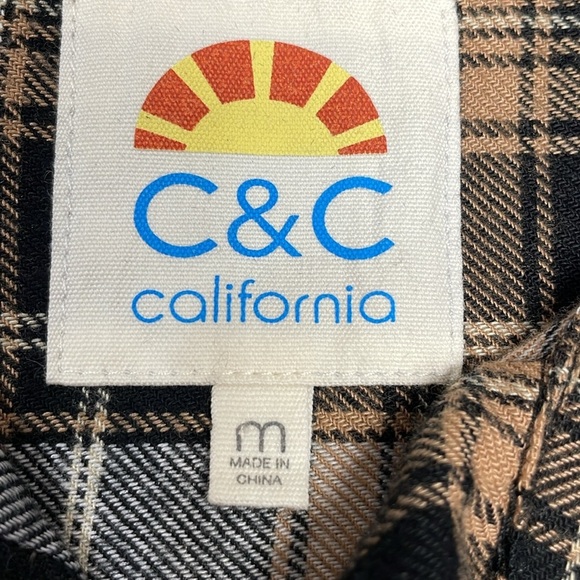 NWOT C&C California Long Sleeve Button Down Flannel Shirt M - Picture 11 of 16